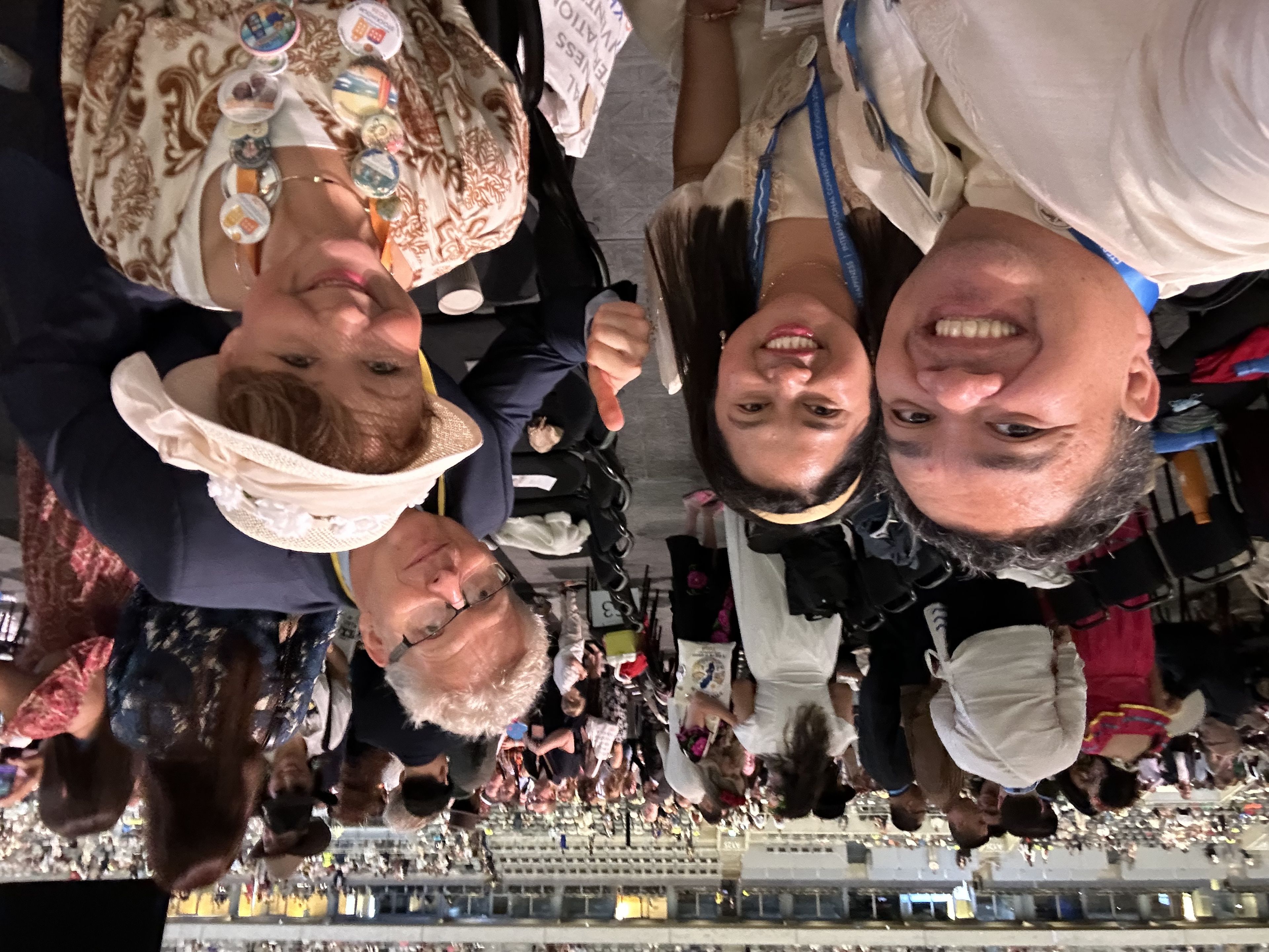 Pia and Tom sat in front of us. They were so sweet. Tom shared how Jehovah changed his life. He showed pictures of who he was before Jehovah. and now we see much he's changed. Amazing example of Jehovah's transforming power